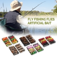 32pcs Fly Fishing Lure Set Artificial Bait with Hooks Carbon Steel Insect Fly Fishing Hooks