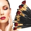 32Pcs Wood Makeup Brushes Kit Professional Cosmetic Make Up Set + Pouch Bag Case