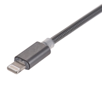 3.3Ft 8-pin Lightning Metal Spring Charging Cable Sync Data Line Cord for iPhone 8 X iPad Pro