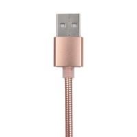 3.3Ft 8-pin Lightning Metal Spring Charging Cable Sync Data Line Cord for iPhone 8 X iPad Pro