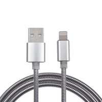 3.3Ft 8-pin Lightning Metal Spring Charging Cable Sync Data Line Cord for iPhone 8 X iPad Pro