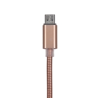3.3Ft Android Metal Spring Micro USB Charging Cable Sync Data Line Cord for Xiaomi Meizu Phone Tablet