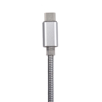 3.3Ft Android USB-C Type-C Metal Spring Charging Cable Sync Data Line Cord for Xiaomi 6 OnePlus 5T