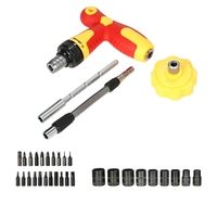 34pcs Multi-functional Screwdrivers Sockets Set with Hex Torx Slotted Phillips Bits Electrical Work Repair Tools Kit