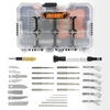 34pcs Set Scalpel Knife Multifunction Tool Kit Art Pen Knife Precision Cutter DIY Craft Carving Knives with Scalpel Blades Aluminum Handle