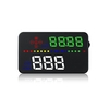3.5" Car HUD Head Up Display RPM Engine Speed KM/h & MPH Driving Speed Warning OBDII Interface Color LED Windshield Projector System