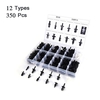 350Pcs Assorted Car Body Plastic Push Retainer Pin Rivet Fasteners Trim Moulding Clip Automotive Furniture Assembly Expansion Screws Kit with Removal Tool Screwdriver for Viechles