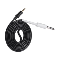 3.5mm 1/8" Male to 6.35mm 1/4" Male TRS Plug Stereo Audio Cable Connector(1.5m / 4.9ft) for Electric Guitar Computer Mixing Console Amplifiers
