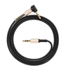 3.5mm Audio Cable Jack Male to Male 90 Degree Right Angle Stereo Car Phone Laptop Auxiliary Audio Extension Cable, White
