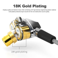 3.5mm HiFi Headphones In-ear Earphones Dual Dynamic Driver Design In-line Control Headsets for iPhone Samsung LGSmart Phones Computers