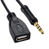 3.5mm Male AUX Audio Plug Jack to USB 2.0 Female Converter Cable Cord