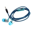 3.5mm Wired Headphone In-Ear Headset Stereo Music Smart Phone Earphone Earpiece In-line Control Hands-free with Microphone Blue