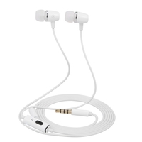 3.5mm Wired Headphones Stereo Music Earphone In-Ear Headset Smart Phone Earpiece Earbuds In-line Control w/ Microphone for iPhone Samsung