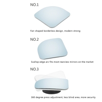 360 Degree Rotatable Interior Car Blind Spot Mirror Rearview