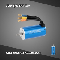 3670 1900KV 4 Poles Sensorless Brushless Motor for 1/8 RC Car