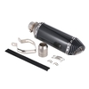 38-51mm Black Small Hexagonv Oblique Tail Refit Exhaust Muffler With Fit For Motorcycles ATV Universal
