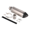 38-51mm Black Small Hexagonv Oblique Tail Refit Exhaust Muffler With Fit For Motorcycles ATV Universal