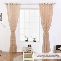 39 * 98 inches Polyester Semi-Blackout Grommet Top Window Curtain Panel Living Room Bedroom Hotel Voile Curtain Drape--Grey