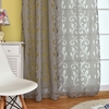 39 * 98 inches Polyester Semi-Blackout Grommet Top Window Curtain Panel Living Room Bedroom Hotel Voile Curtain Drape--Grey
