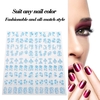 3D Design Nail Art Sticker Flowers 7 Optional Colors Yellow Tip Decal Manicure Stamping DIY Decoration Tool