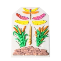 3D Dragonfly Silicone Fondant Chocolate Biscuit Mold DIY Cake Decorating Tool Border Baking Sugarcraft Gumpaste Molds