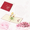 3D Handmade Pop Up Birthday Card kirigami Folding Christmas Greeting Postcard with Envelop for Valentine