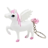 3D Novel Unicorn Keychain for Ainme Horse Key Chains Led Light Sound Lovely Cartoon Design Gift for Kids Women Pink