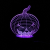 3D Optical Illusion Colorful LED Table Lamp USB Powered Touch Button Halloween Night Light Home Decoration--Pumpkin