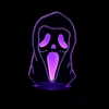 3D Optical Illusion Colorful LED Table Lamp USB Powered Touch Button Halloween Night Light Home Decoration--Pumpkin