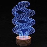 3D Optical Illusion LED Table Night Light Remote Control USB Cable Desk Lamp Valentine