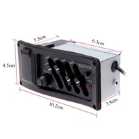 4-Band EQ Equalizer Piezo Pickup EQ-7545R Pre-Amp Acoustic Guitar Preamp Amplifier Tuner
