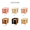 4 Compartments Desktop File Organizer Sorter Wood Document Holder Storage Shelf for Office School