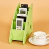 4 Compartments Remote Controller Organizer TV Air Conditioner Stereo Equiments Control Holder Home Sundries Storage Case Wood