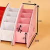 4 Compartments Remote Controller Organizer TV Air Conditioner Stereo Equiments Control Holder Home Sundries Storage Case Wood