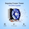 4 Heatpipes Segotep T4 Frozen Tower Cooling System CPU Cooler LED Lights for Intel/ AMD