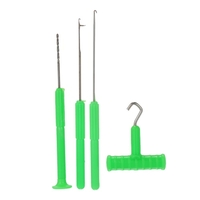 4 In 1 Fishing Carp Fishing Baiting Rig Tool Set Bait Needle Drill Knot Puller Stringer and Driller