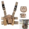 4 in 1 Tactical Hunting Airsoft Drop Leg Thigh Rig Holster Platform with 2 Pouches for USP Pistols