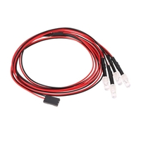 4 LED Lights Kit 2 White 2 Red for 1/10 1/8 Traxxas HSP Redcat RC4WD Tamiya Axial SCX10 D90 HPI RC Car