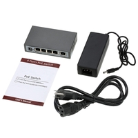 4 Port 100Mbps IEEE802.3at POE Switch/Injector Power over Ethernet for IP Camera VoIP Phone AP devices 104POE-AT
