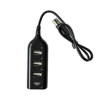 4 Ports LED USB 2.0 Adapter Hub Power on/off Switch For PC Laptop BK