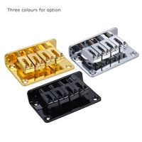 4 String Fixed Hard-tail Tailpiece Bridge Set for Electric Ukelele Silver