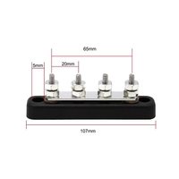 4 Studs Terminal 10-32 Screw BussBar for Car Truck RVs Coaches Boat Marine 100A AC/DC