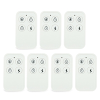 433MHz Wireless Remote Controller for Alarm System,  White (7 pack)