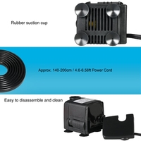 450L/H 6W Submersible Water Pump for Aquarium Tabletop Fountains Pond Water Gardens and Hydroponic Systems with 2 Nozzles AC110V