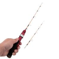 45cm 2 Sections Lightweight Winter Ice Fishing Rod Pole Fishing Tackle