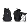 47L Camping Travel Backpack with Folding Chair Backpack and Stool Chair Combo Gear for Outdoor Hiking Fishing