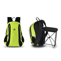 47L Camping Travel Backpack with Folding Chair Backpack and Stool Chair Combo Gear for Outdoor Hiking Fishing