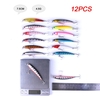 48PCS Mixed Size Minnow Fishing Artificial Lures Baits Crank Baits Hook Bait Tackle Lure Kit Set