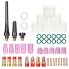 49pcs/set TIG Welding Torch Accessories Kit Collets Body Glass Cup Alumina Nozzle for TIG WP-17/18/26 Series
