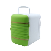 4L Mini Portable Refrigerator 2 in 1 Cooler Warmer Fridge for Car Home Office, Blue